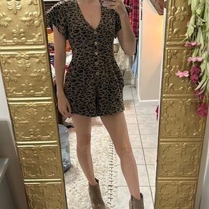 Leopard print romper